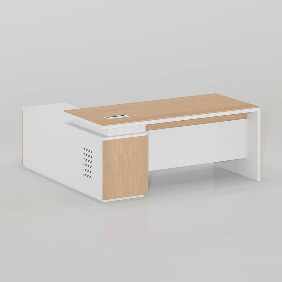 1625x1750  Exec L-Shaped Desk Oak/white