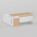 1625x1750 Exec L - Shaped Desk Oak/white - Office Furniture Warehouse ZA