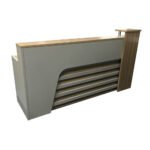 Trio 2 Reception Counter Walnut/Grey