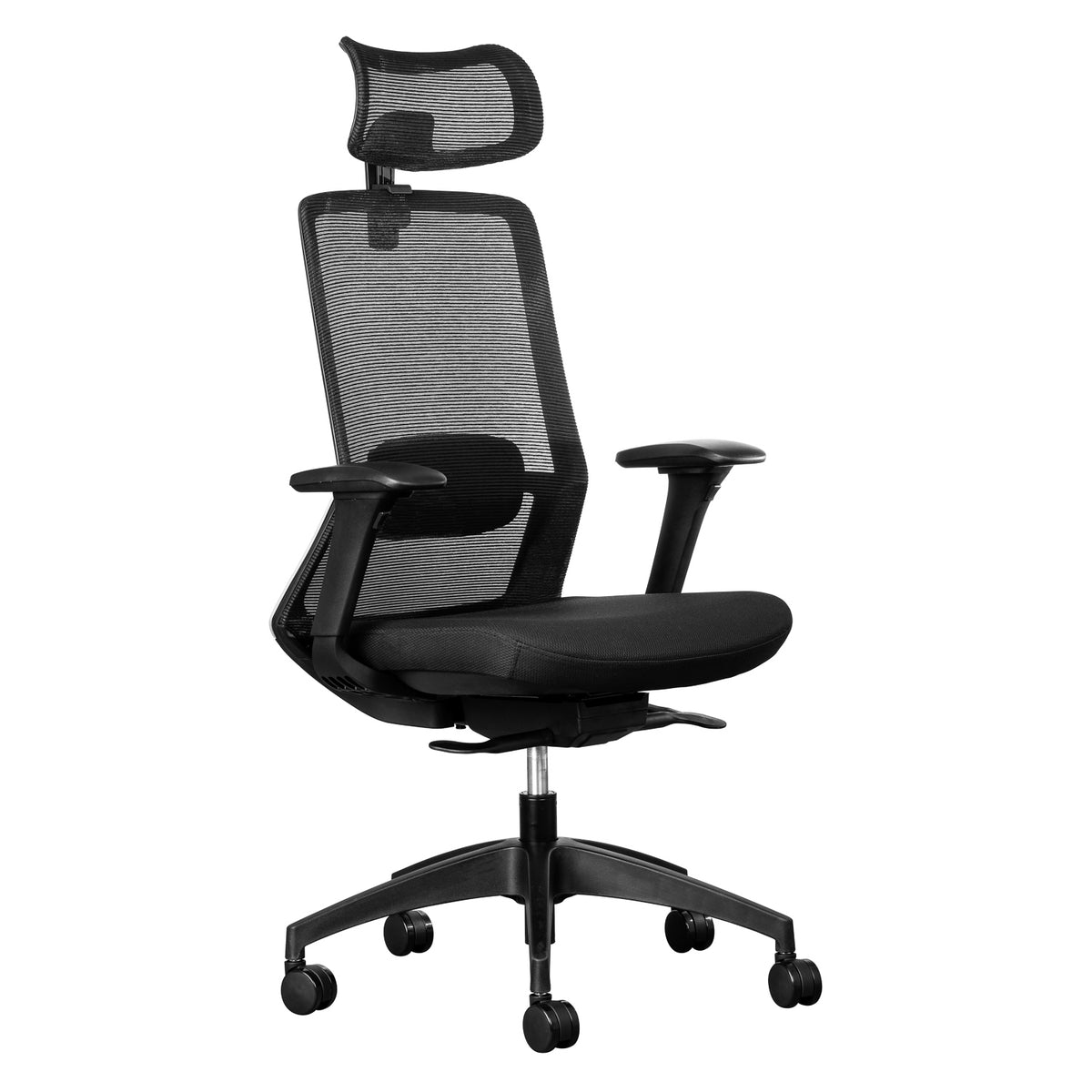 Capri Mesh Executive chair with Headrest and height adjustable arms.