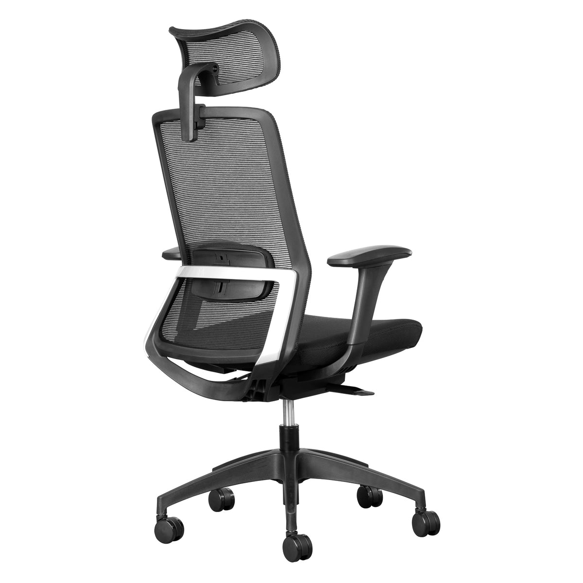 Capri Mesh Executive chair with Headrest and height adjustable arms.