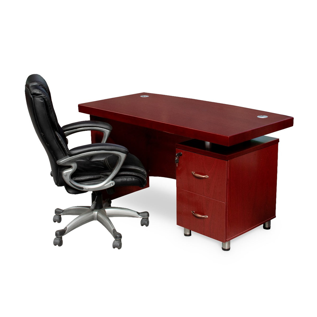 1400 Mahogany Mini Executive Desk