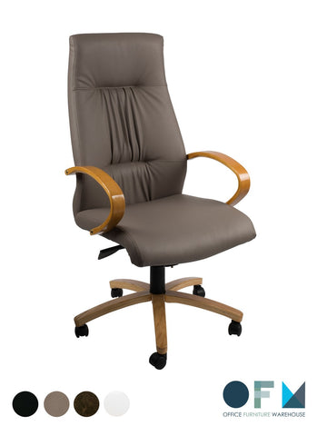 Steller Wooden High Back Office Chair