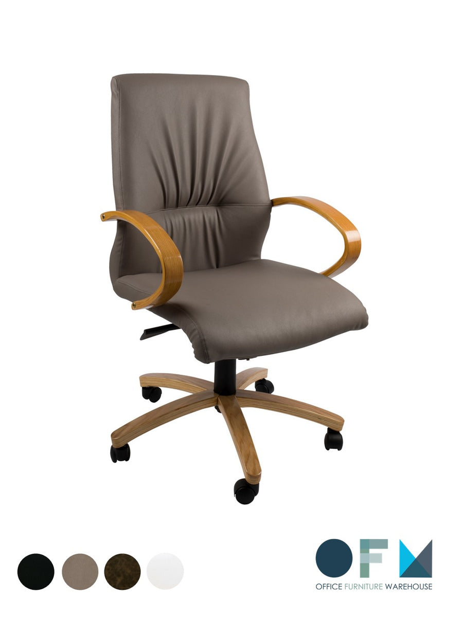 Steller Wooden Mid Back Office Chair