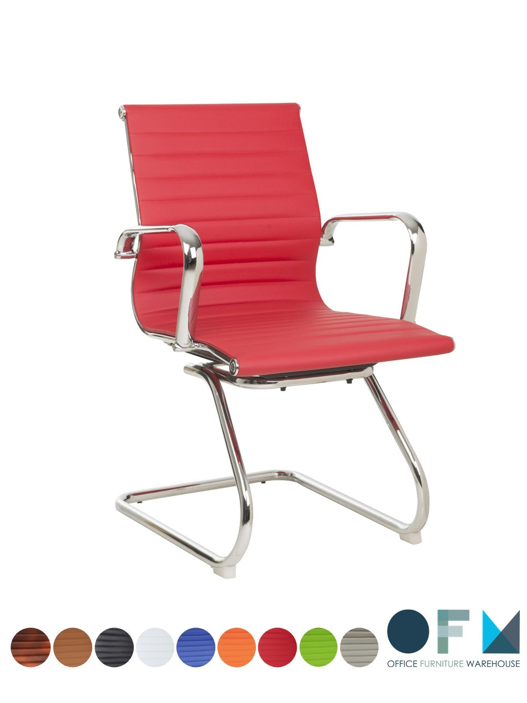 Classic Eames Pleather Visitor/Guest Chair