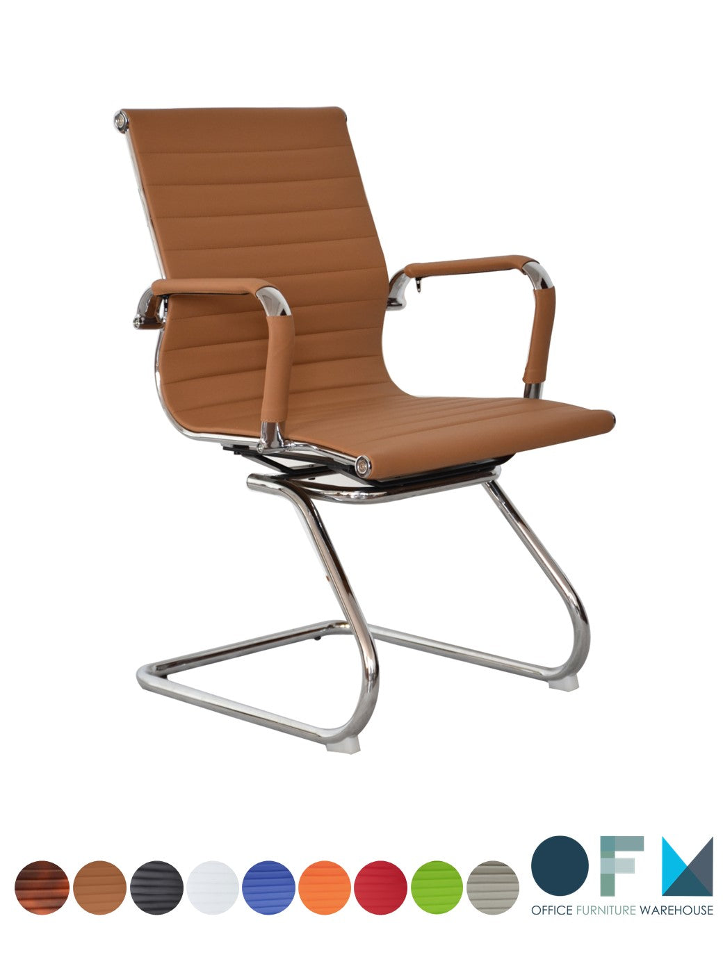 Classic Eames Pleather Visitor/Guest Chair