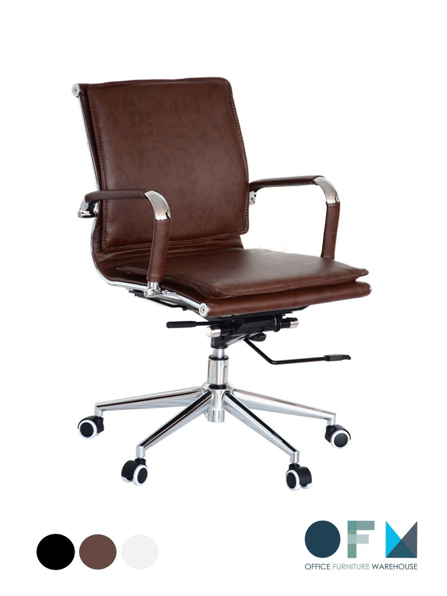 Classic Eames Mid Back Office Chair with Flat Cushion