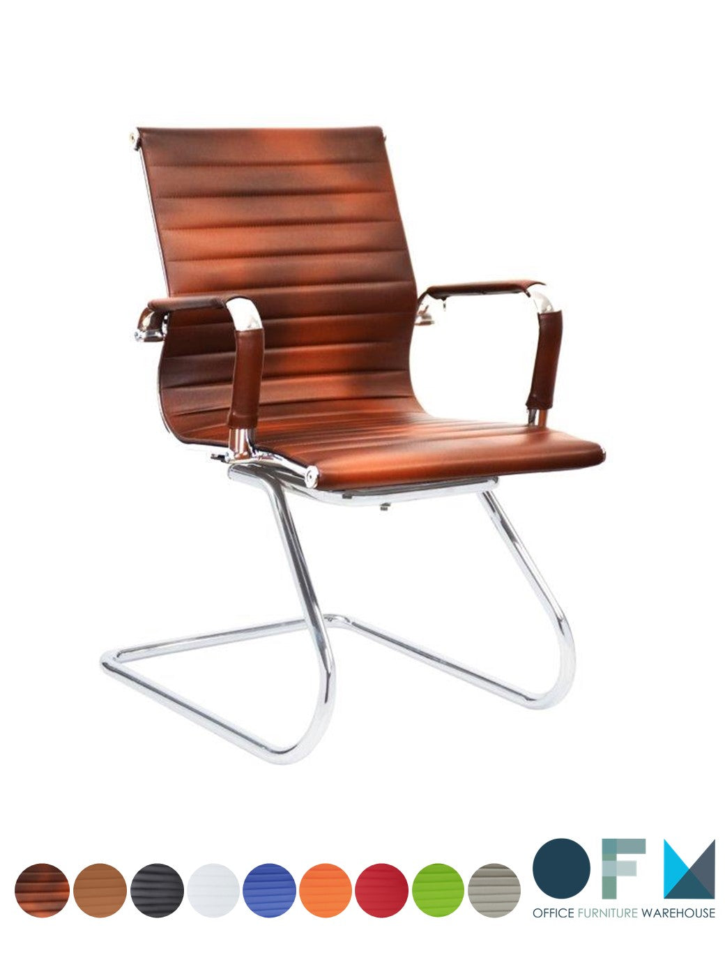 Classic Eames Pleather Visitor/Guest Chair