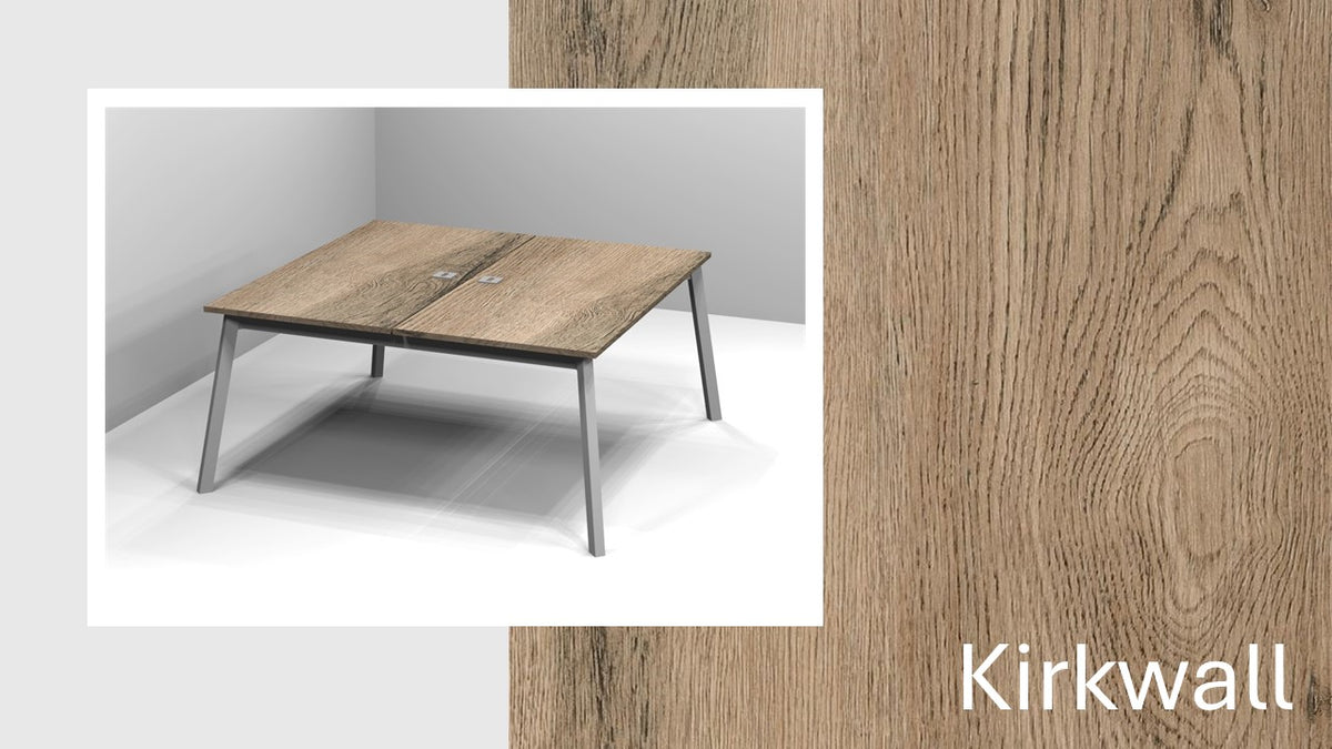 IQ Desk 2 Way Back-To-Back Desking - Woodgrains