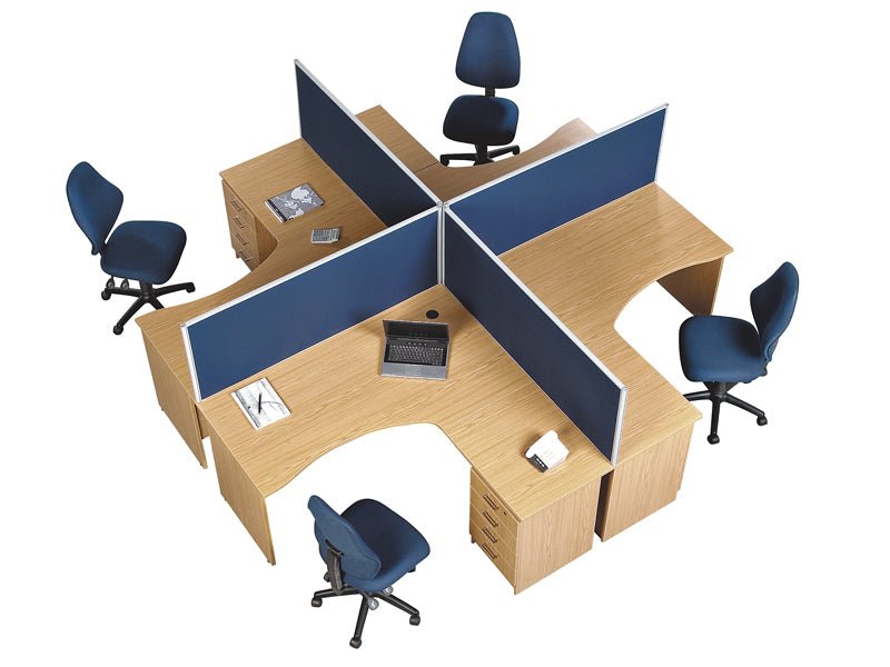 Discovery cluster desk 22mm top /4way manufactured 10/12 working days. - Office Furniture Warehouse ZA