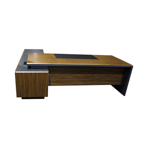 Ebony Exec 1625x1750 L - Shaped desk available stock. - Office Furniture Warehouse ZA