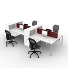 Evolution dual desk with multi storage cluster system 10/12 working days manufacturing - Office Furniture Warehouse ZA