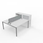 Evolution dual desk with multi storage cluster system 10/12 working days manufacturing - Office Furniture Warehouse ZA