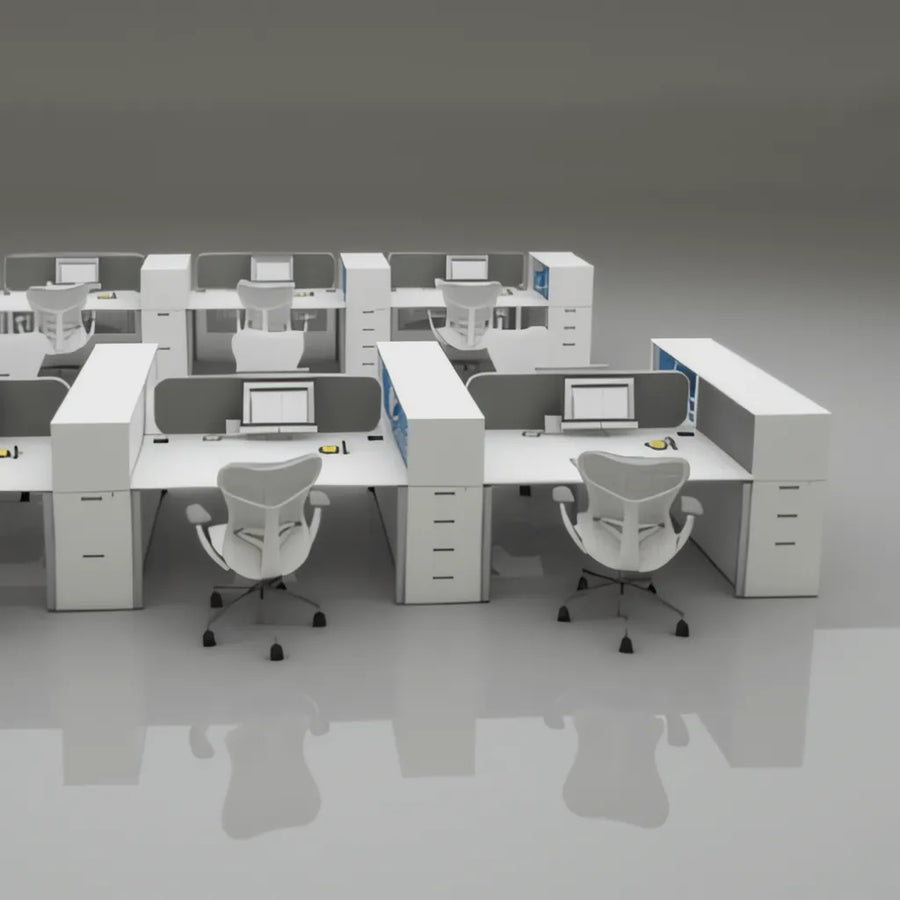 Evolution Dual Desk with Multi Storage Cluster System