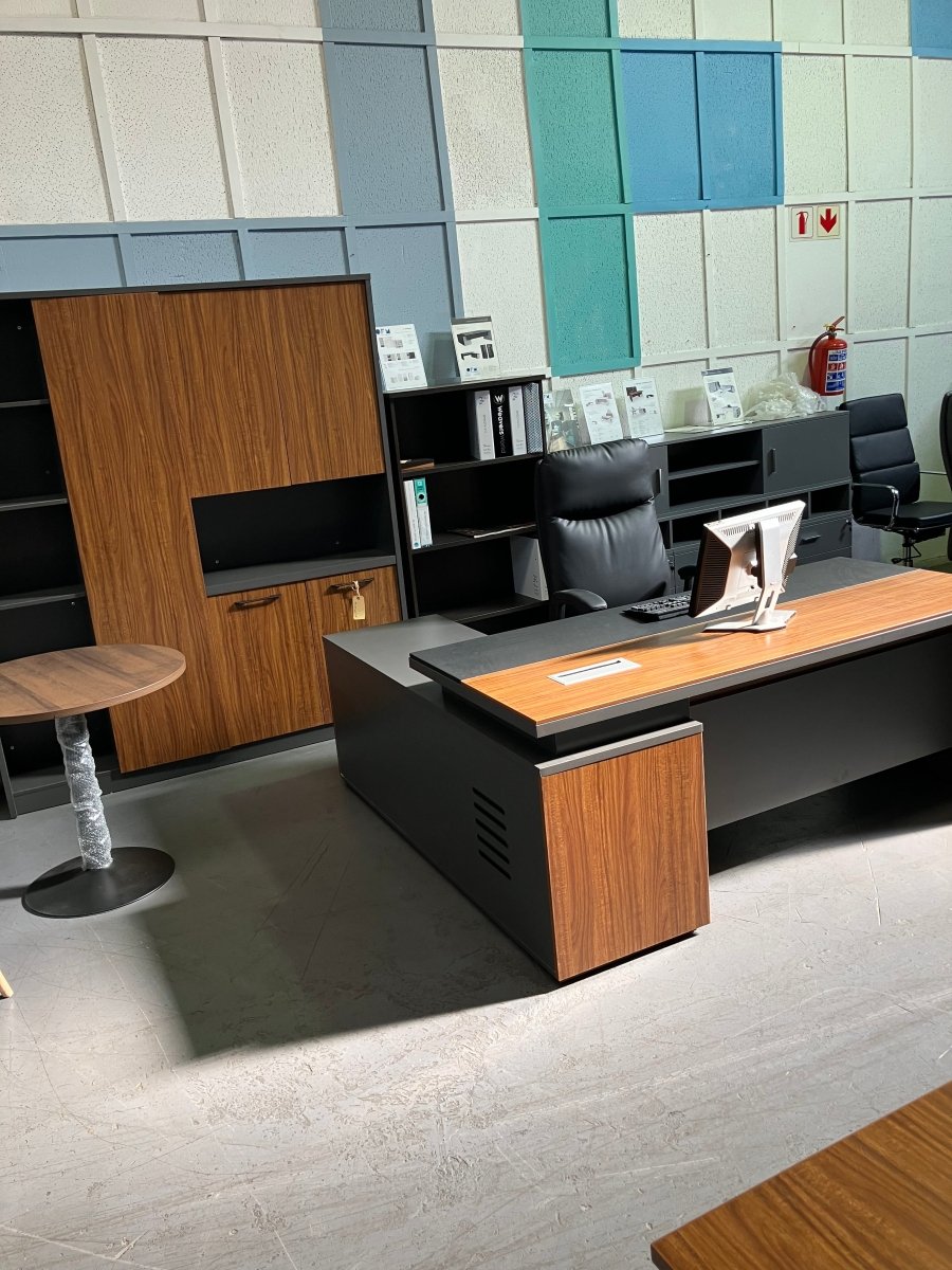 Executive Desk/credenza 1800x1800 ebony - Office Furniture Warehouse ZA