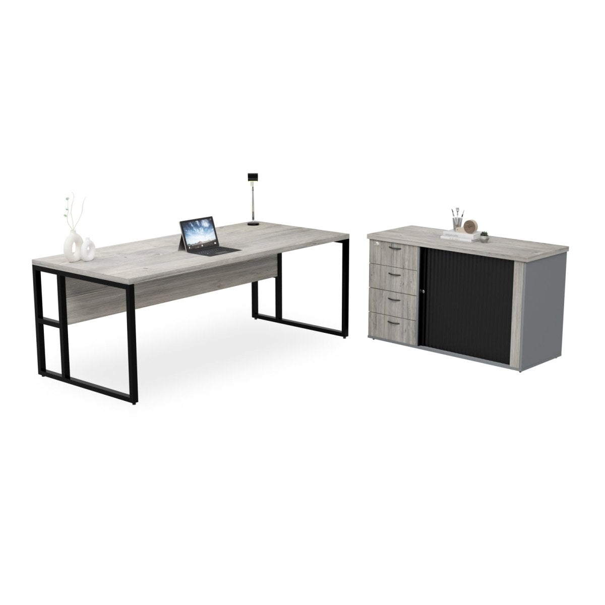 Idaho Exec L - Shaped Desk/pedenza combination manufactured 3/4 weeks - Office Furniture Warehouse ZA