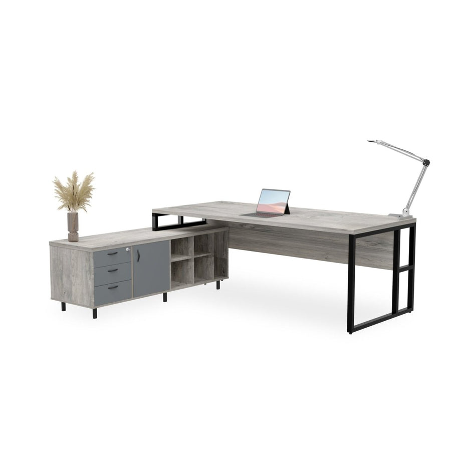 Idaho Exec L - Shaped Desk/pedenza combination manufactured 3/4 weeks - Office Furniture Warehouse ZA