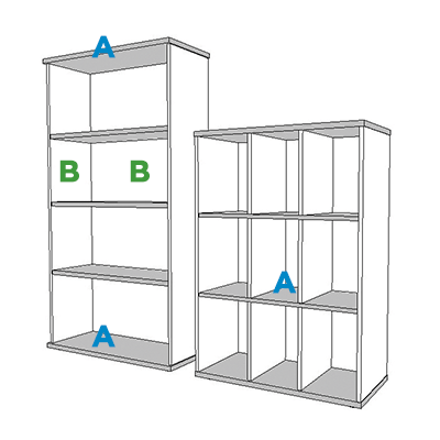 Open 2/3/4/5 TIER BOOKCASE OPEN (22MM)manufacturing 10/12 working days - Office Furniture Warehouse ZA