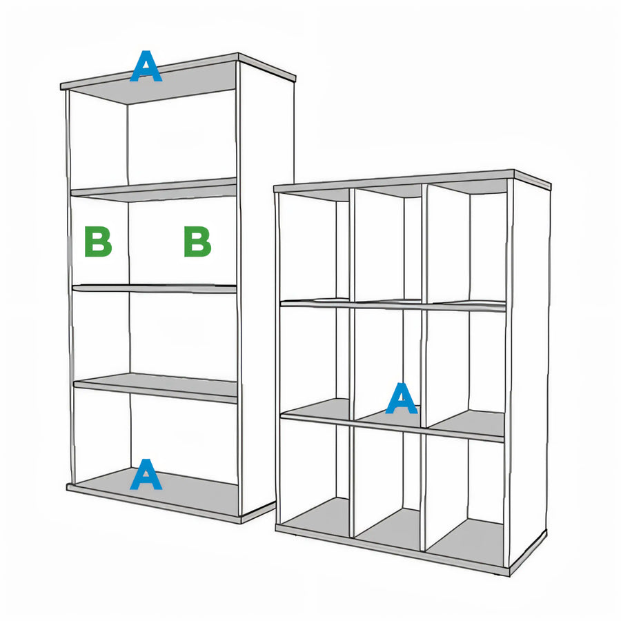 Open Bookcases - 2/3/4/5 Tier