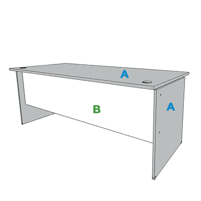 PLATINUM EXEC DESK WITH EXTENSION manufactured 10/12 working days - Office Furniture Warehouse ZA