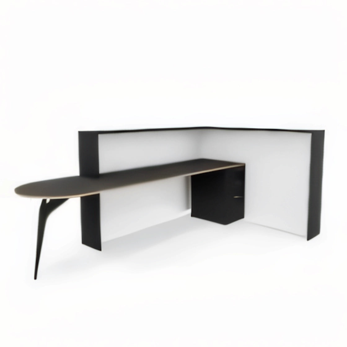 Plus Reception Counter Shell Range - L-Shaped