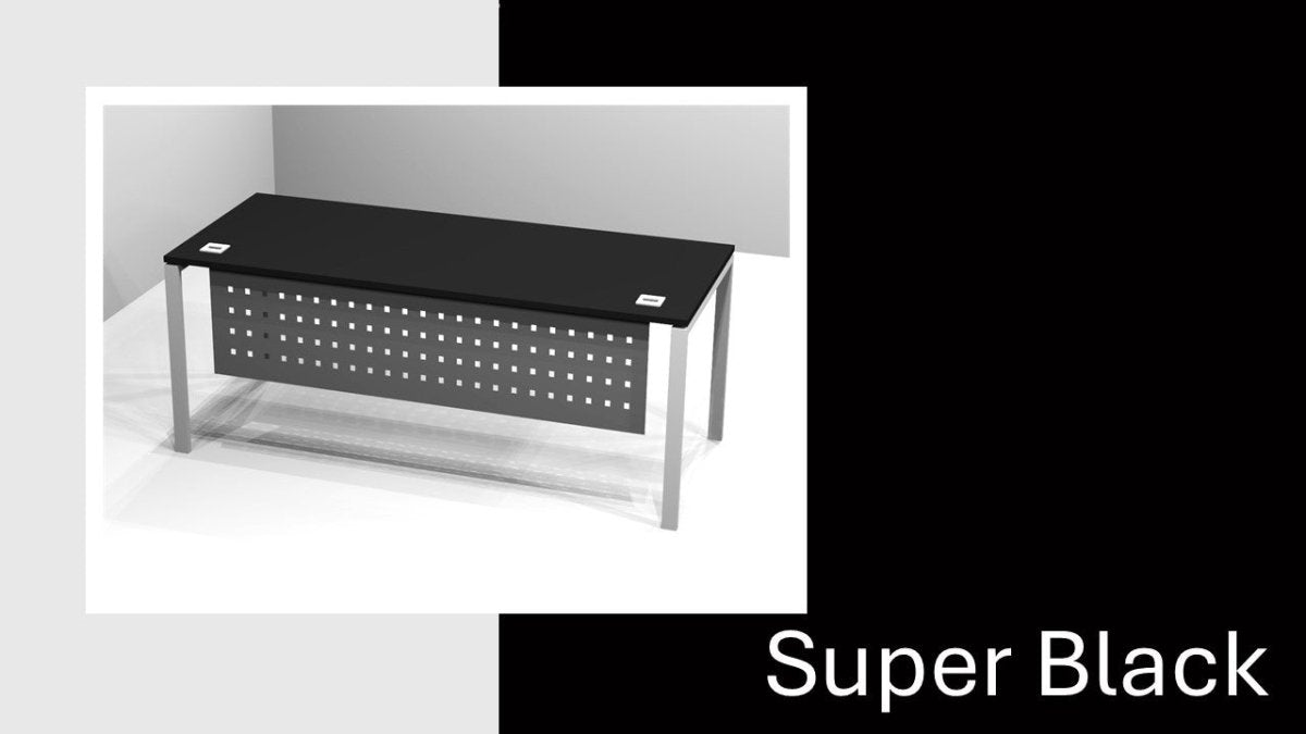 Quad Single Freestanding Desk with Steel Modesty Panel - Solid Colours - Office Furniture Warehouse ZA