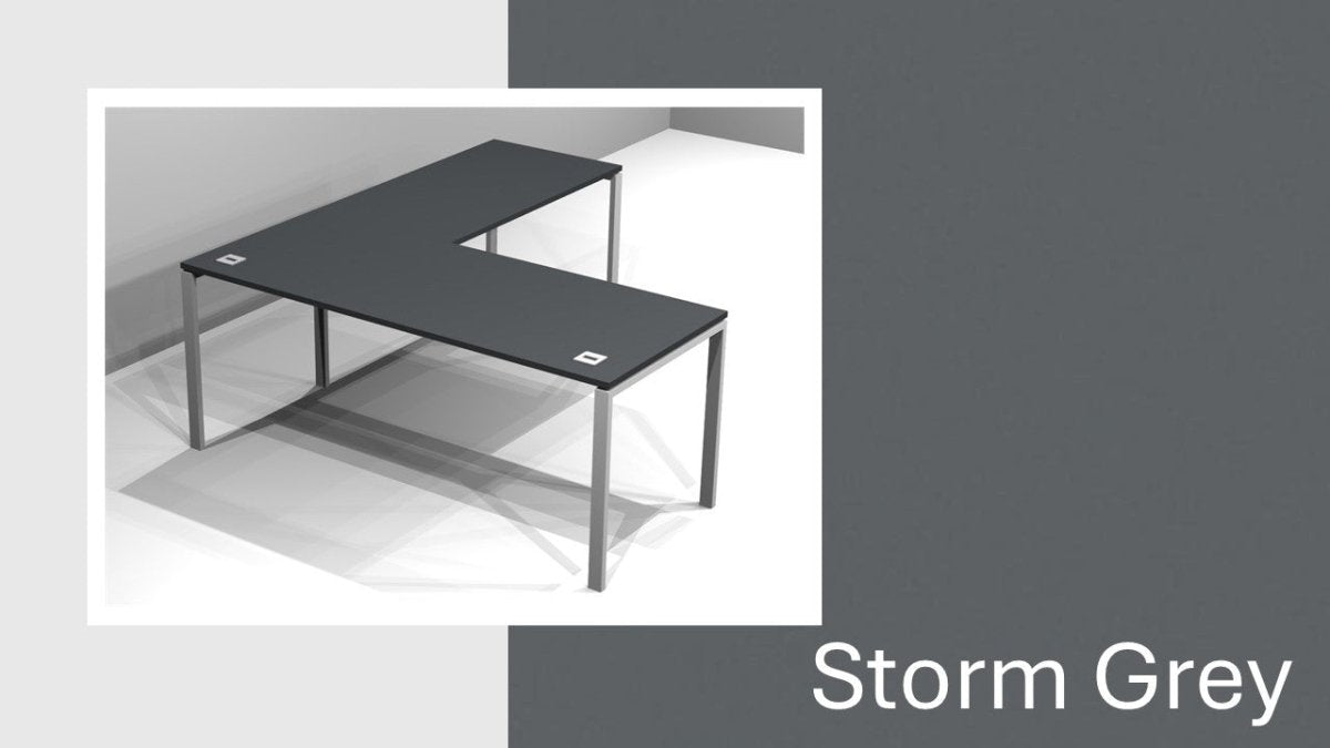 Quad Single Freestanding L - Extension Desk - Solid Colours - Office Furniture Warehouse ZA