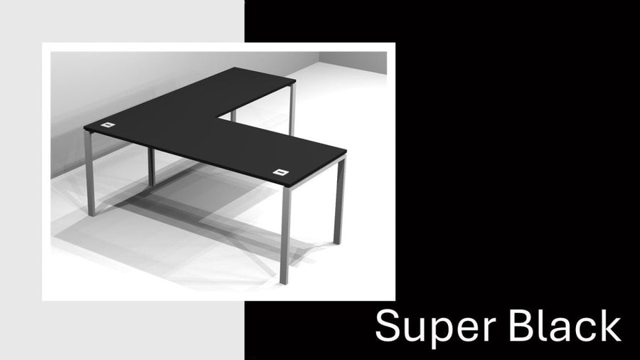 Quad Single Freestanding L - Extension Desk - Solid Colours - Office Furniture Warehouse ZA