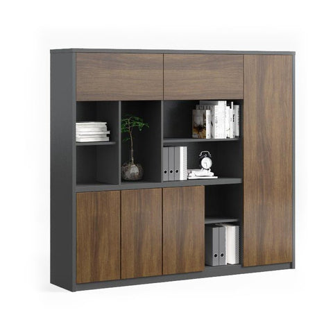 Wall Unit Ebony finish 2200x400x2000 available stock 5/6 working days - Office Furniture Warehouse ZA